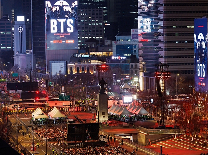 ＢＴＳ光化門公演、世界１８４０万人が視聴