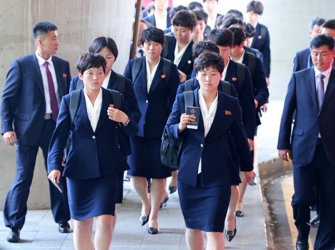 北朝鮮の女子サッカーチームが訪韓